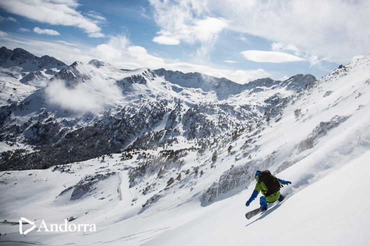 Una imatge promocional d'esquí d'Andorra Turisme.