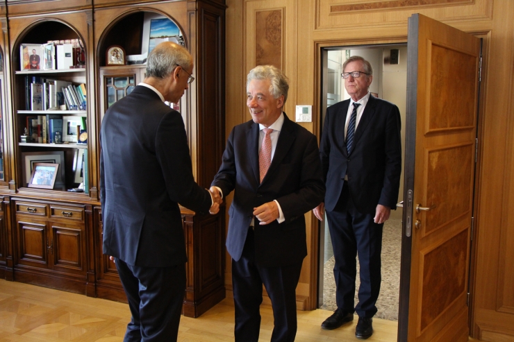 El cap de Govern rep el cap negociador de la Unió Europea per a l’acord d’associació del Servei Europeu d’Acció Exterior, Thomas Mayr-Harting, i el cap negociador adjunt, Claude Maerten.