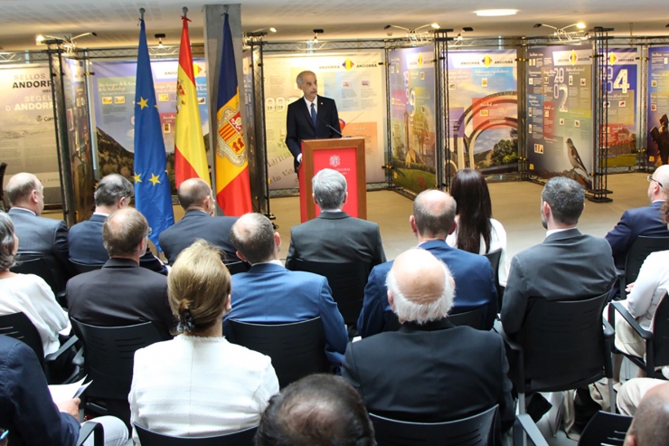El cap de Govern, Toni Martí, va parlar sobre el projecte de llei del preu mínim del tabac aquest dilluns després de l'acte dels 25 anys de les relacions diplomàtiques entre Andorra i Espanya al qual correspon aquesta imatge.