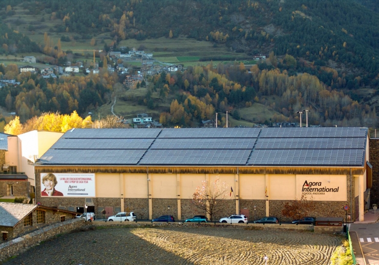 Vista aèria de la instal·lació fotovoltaica de l'Aldosa.