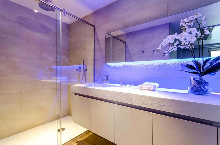 Cambra de bany d'una habitació de l'hotel Eurostars Andorra.