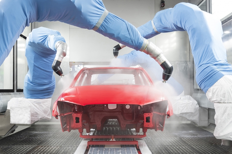 Fabricació d'un vehicle Audi a la factoria d'Alemanya.