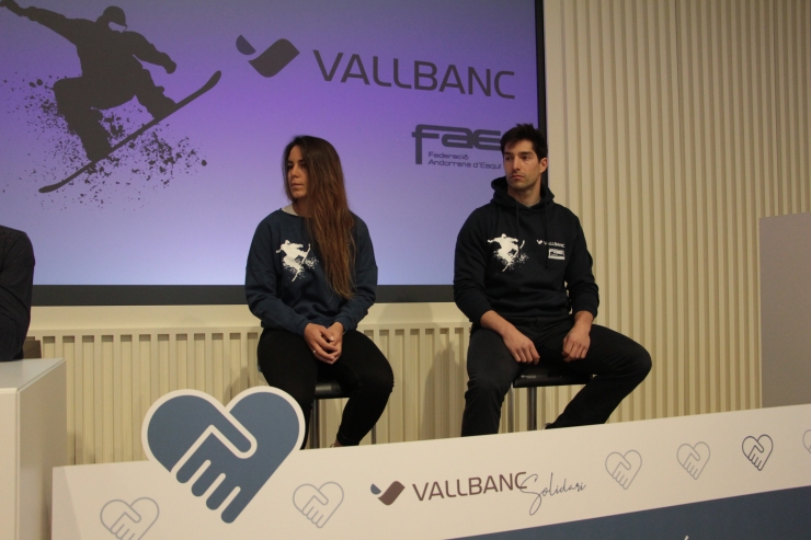 Esteve i Marín han estat els dos esportistes presents a la presentació.