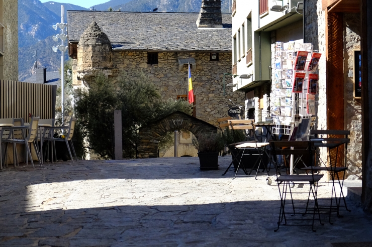 Algunes de les terresses del Centre Històric d'Andorra la Vella.