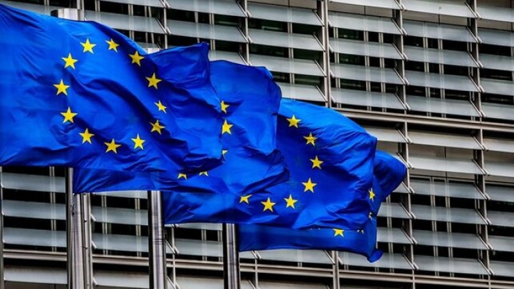 Banderes de la Unió Europea.