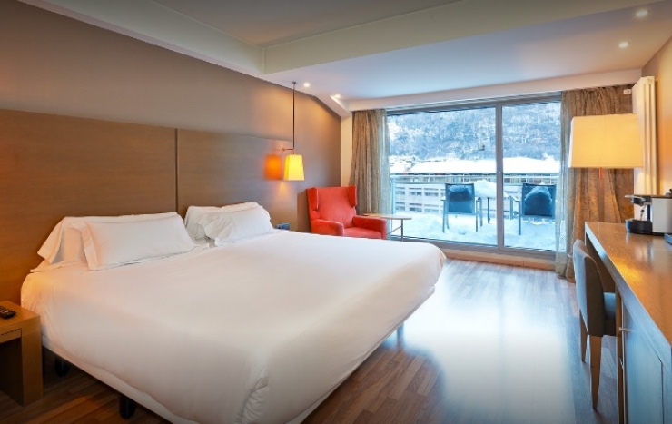 Una habitació de l'hotel NH d'Andorra la Vella.