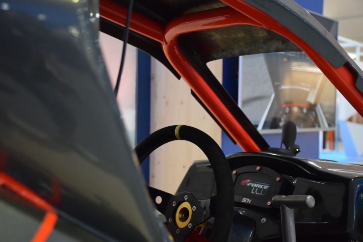 El simulador de SIM Racing a l'estand dels e-sports de la Fira d'Andorra la Vella.