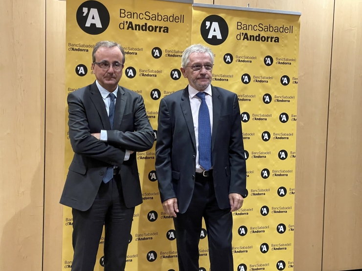 El director general, Josep Segura, i el president de BSA, Miquel Alabern.
