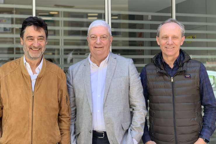 El president de la CEA, Gerard Cadena, amb Francesc Zamora i Francesc Pallàs.