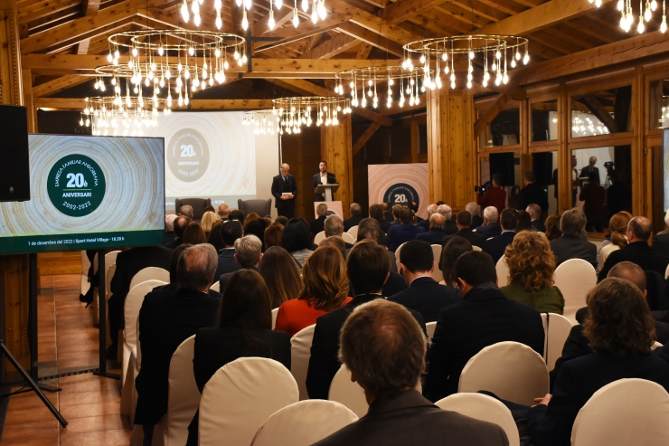 Un moment de l'acte d'inauguració del 20è aniversari de l'Empresa Familiar Andorrana.