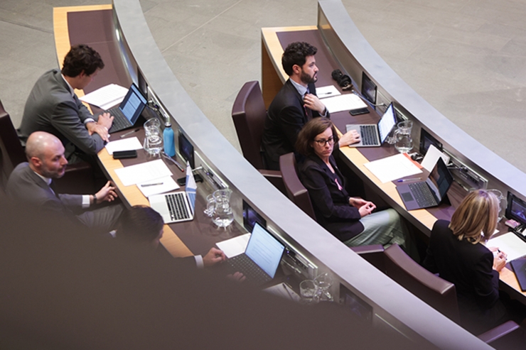 Els consellers del grup parlamentari de Concòrdia en una sessió del Consell General.