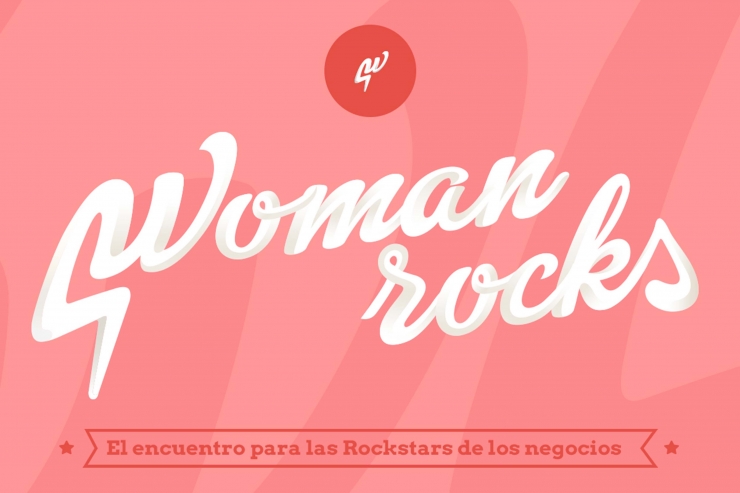 El cartell publicitari de la xerrada 'Woman Rocks'.