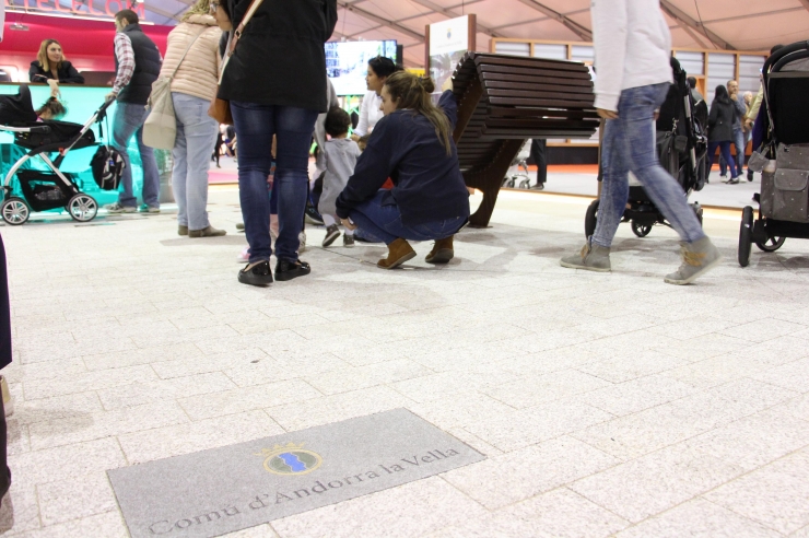 Una imatge del paviment que es posarà a l'avinguda Meritxell i que s'ha pogut veure a l'estand d'Andorra la Vella.
