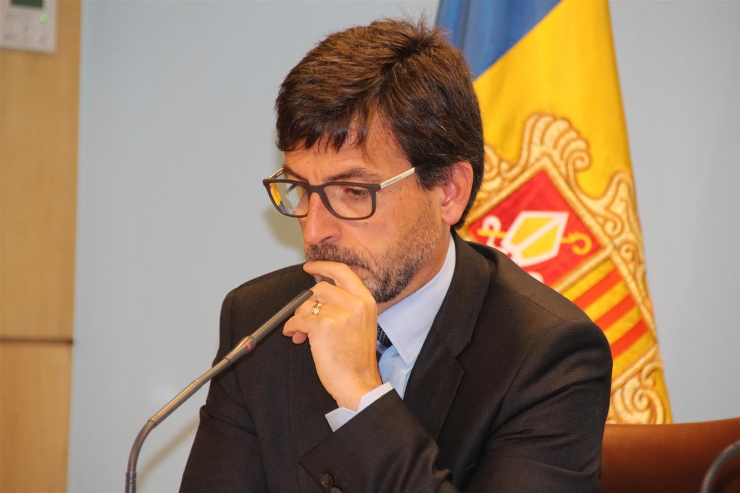 El ministre portaveu, Jordi Cinca, durant la roda de premsa d'aquest dimecres.