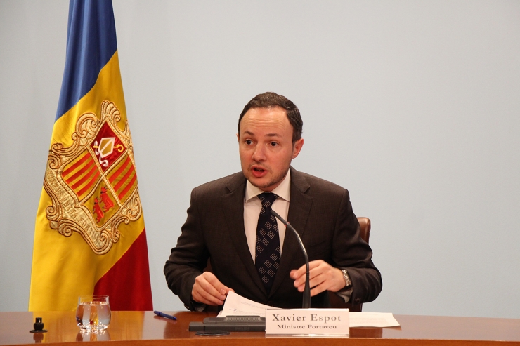 El ministre Xavier Esport durant la roda de premsa d'aquest dimecres.