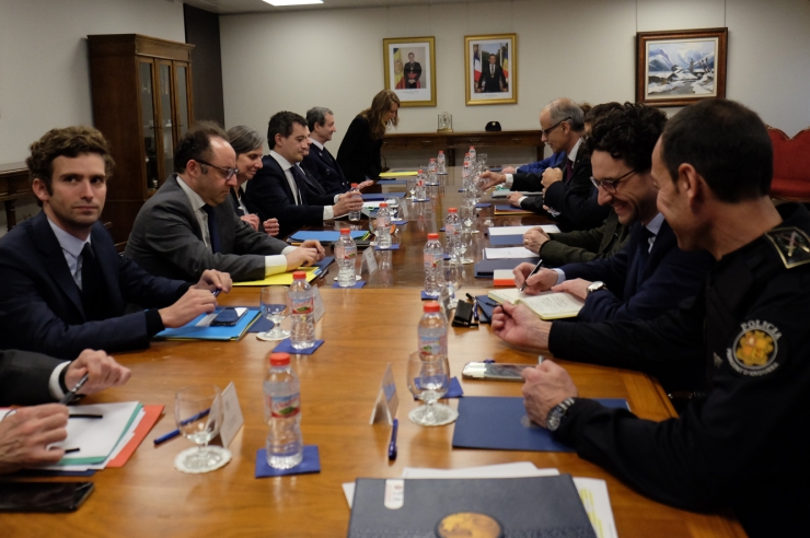 Reunió de treball de les dues delegacions.