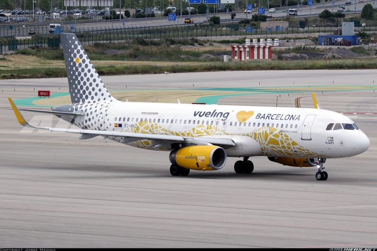 Un dels avions de Vueling.