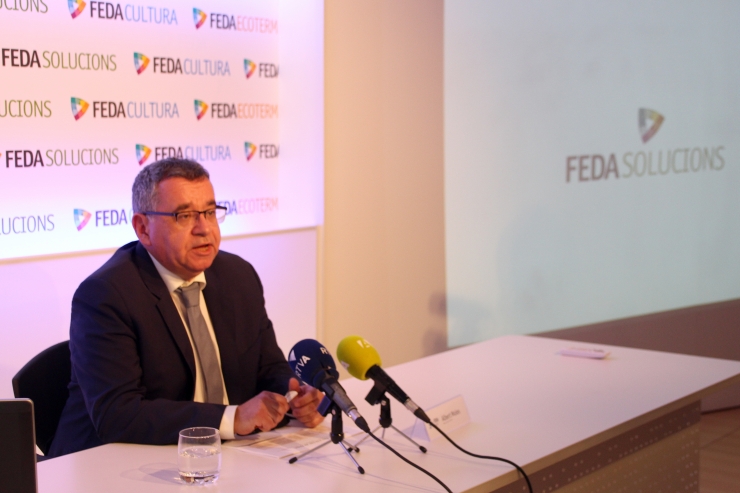 El director general de FEDA, Albert Moles, presenta la nova marca FEDA Solucions.