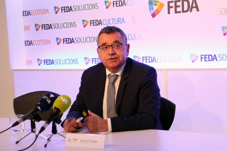 El director general de FEDA, Albert Moles, presenta la nova marca FEDA Solucions.