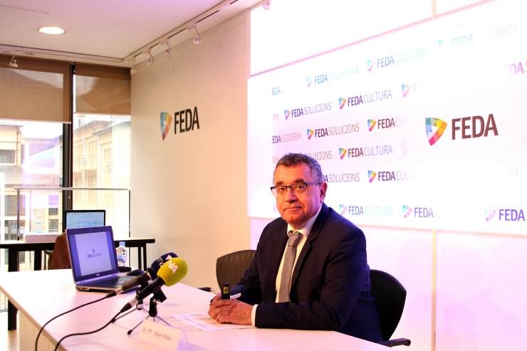 El director general de FEDA, Albert Moles, presenta la nova marca FEDA Solucions.