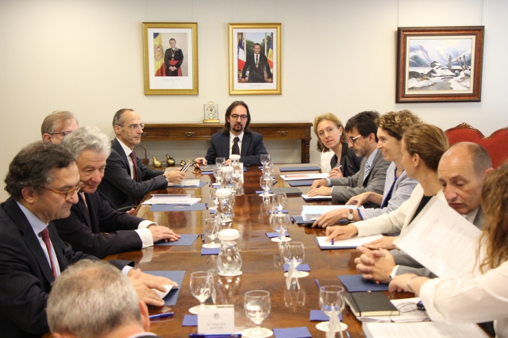 Reunió de treball amb el cap negociador de la Unió Europea per a l’acord d’associació del Servei Europeu d’Acció Exterior, Thomas Mayr-Harting, i el cap negociador adjunt, Claude Maerten.