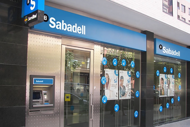 Una de les oficines de Banc Sabadell.