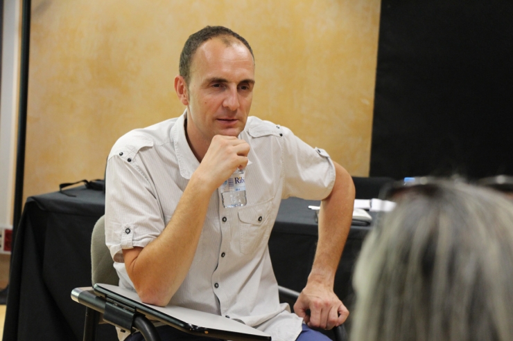 El director de Focalizza, Oriol Cesena, en un moment de la jornada sobre el comerç que s'ha celebrat a Sant Julià de Lòria.