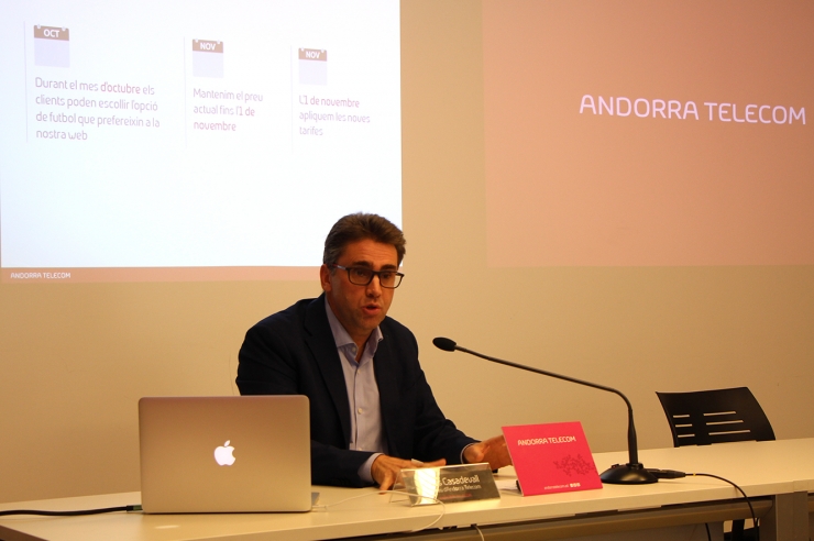 El portaveu d'Andorra Telecom, Carles Casadevall.
