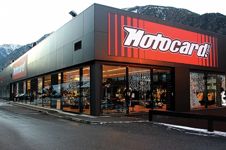 Una de les botigues Motocard a Andorra la Vella.