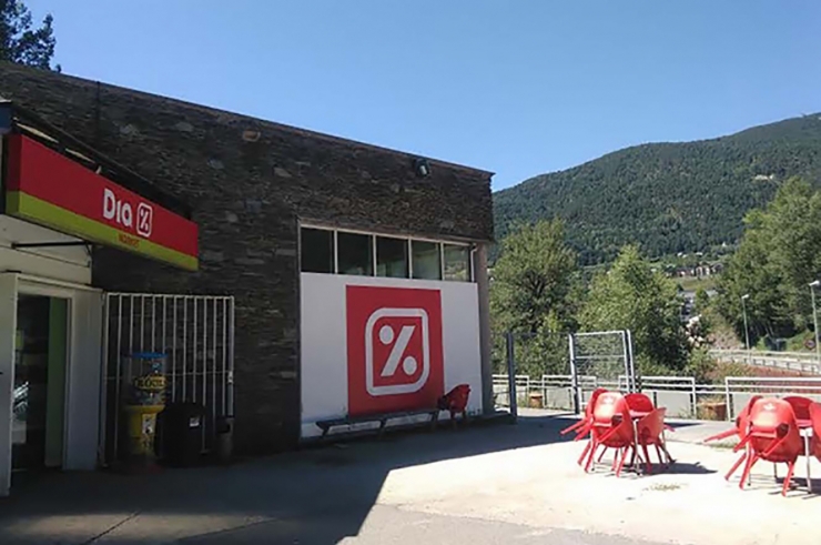 El supermercat DIA a la Massana.