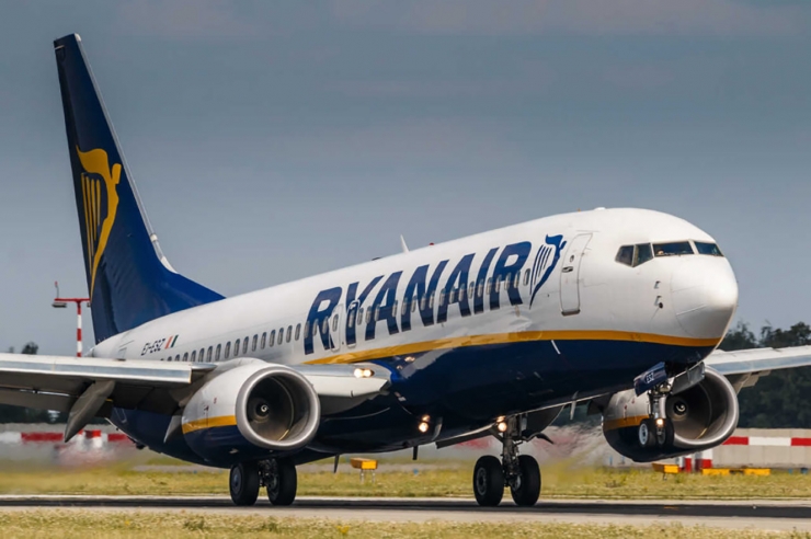 Un avió de la companyia Ryanair.