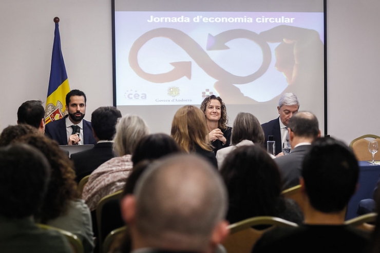 Jornada sobre economia circular celebrada aquest dimarts a l'hotel Màgic d'Andorra la Vella.