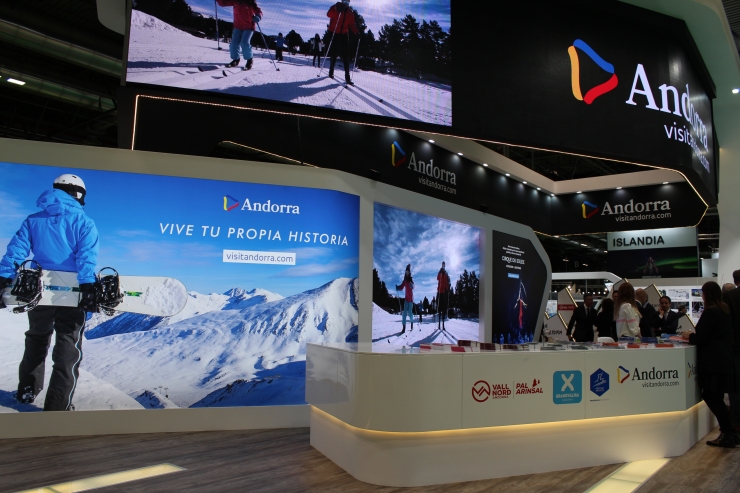 Estand d'Andorra a la fira Fitur.