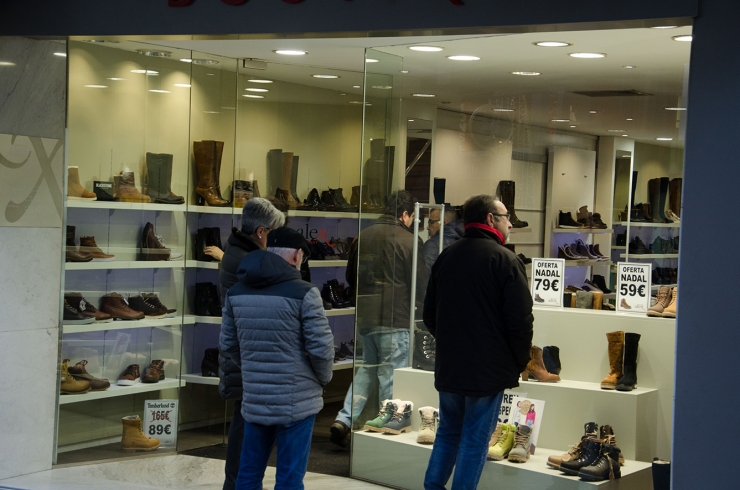 Un comerç d'Andorra la Vella.