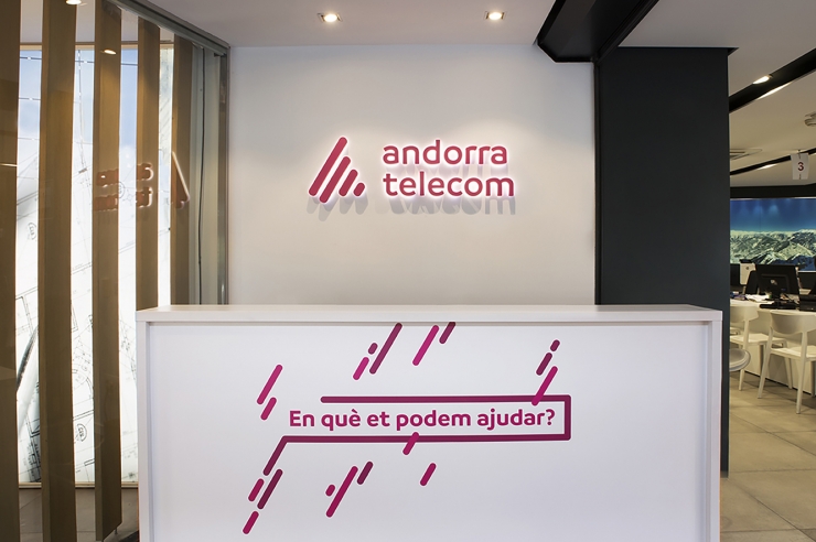 L'oficina comercial d'Andorra Telecom.