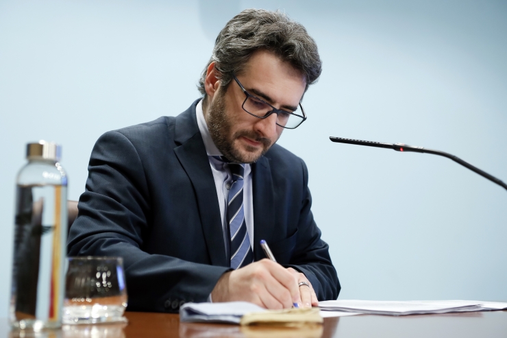 Eric Jover, portaveu del Govern, en roda de premsa.