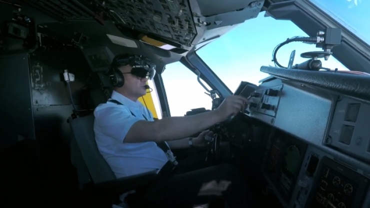 Un dels pilots que utilitza una nau d'ATR.