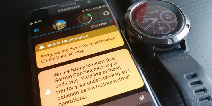 Aquest és el missatge que envia Garmin quan s'intenta fer servir un dels seus rellotges.