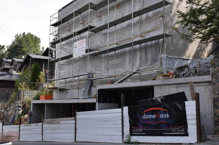 La casa passiva que s'està construint a Engolasters.