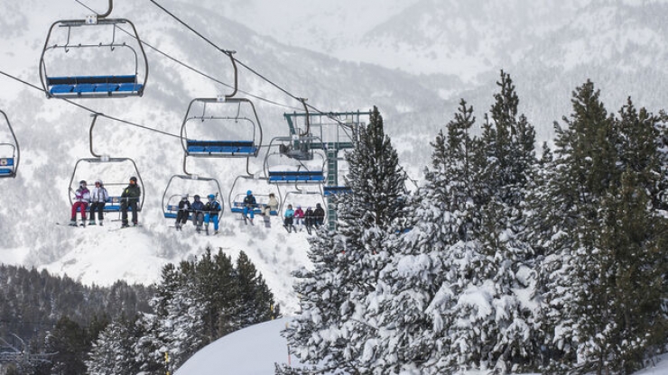 Esquiadors a Grandvalira.