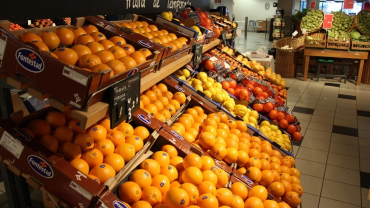 Les vendes d'alimentació cauen al mes de març.