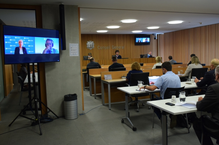 Un instant de la compareixença dels experts davant la comissió.