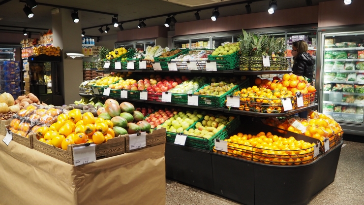 L'interior del nou Carrefour City, a Canillo.