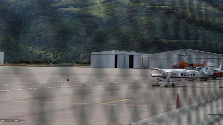 La pista de l'aeroport Andorra-la Seu.