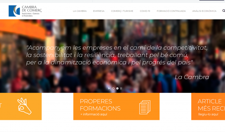La nova pàgina web de la CCIS.