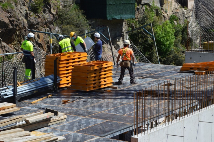 Treballadors del sector de la construcció.