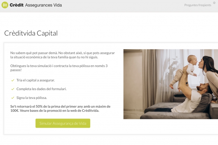 Crèdit Assegurances Vida posa en marxa la contractació online de productes.