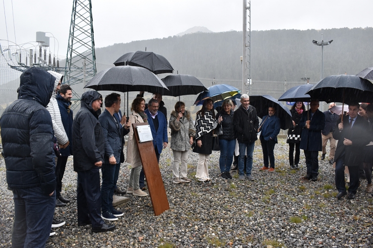 Un moment de l'acte d'inauguració del parc solar.