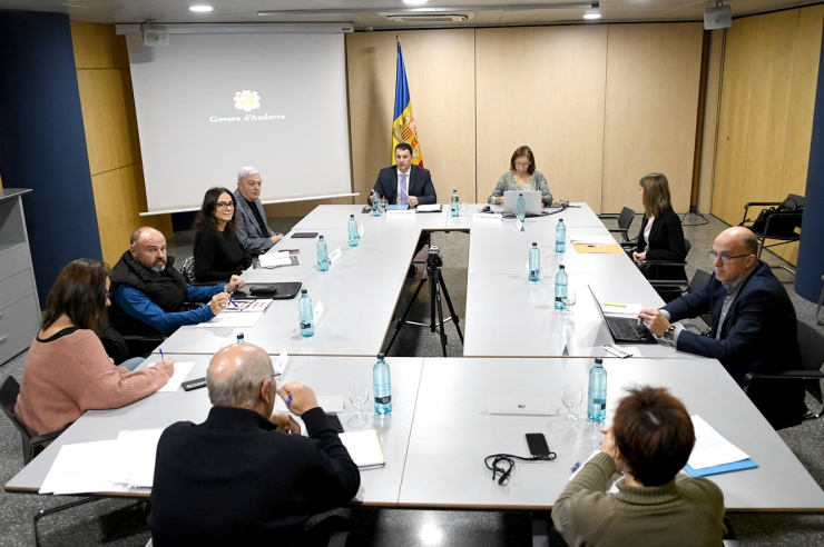 Un moment de la trobada del consell econòmic i social, aquest dimarts.