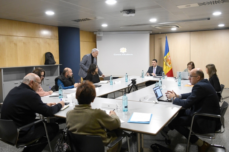 Un moment de la trobada del consell econòmic i social, aquest dimarts.